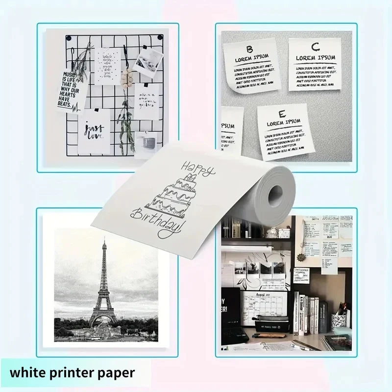 2026 TOP NEW Pocket Mini Printer with Printing Paper, Portable Thermal Printer Compatible with iOS and Android Inkless Print