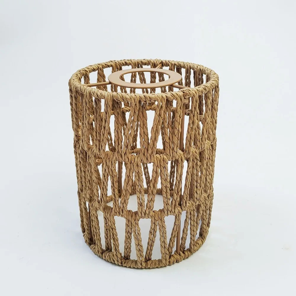 Fashion 13*15cm Pendant Lamp Shade Bohemian Style Home Decor Weave Lampshade Handwoven Light Cover