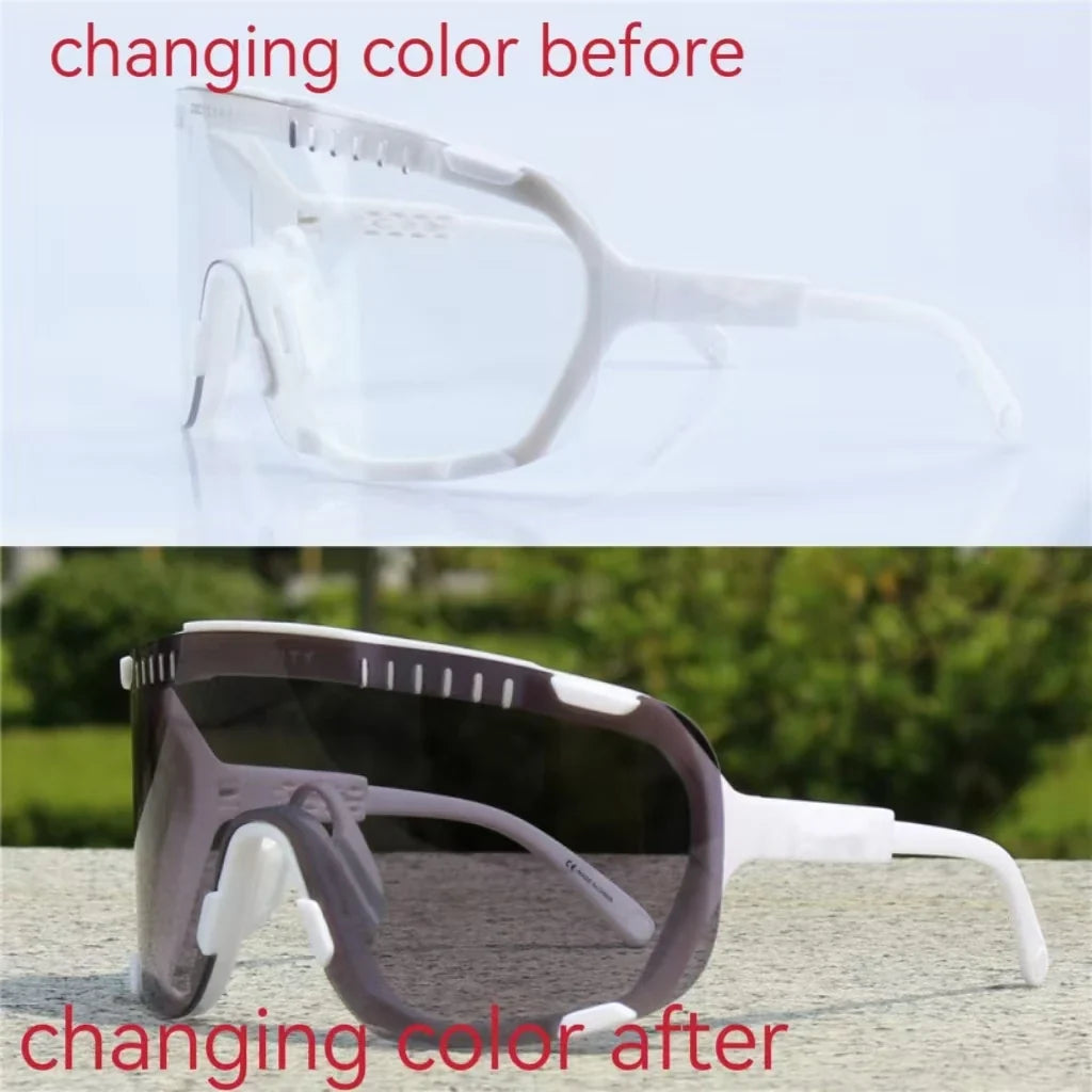 POC DEVOUR Road Bike Cycling Glasses Outdoor Windproof Riding Goggles UV400 Anti-glare Bicycle Eyewear for Men Women