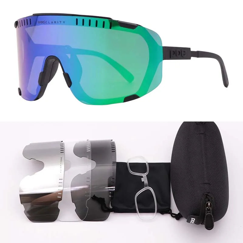 POC DEVOUR Road Bike Cycling Glasses Outdoor Windproof Riding Goggles UV400 Anti-glare Bicycle Eyewear for Men Women