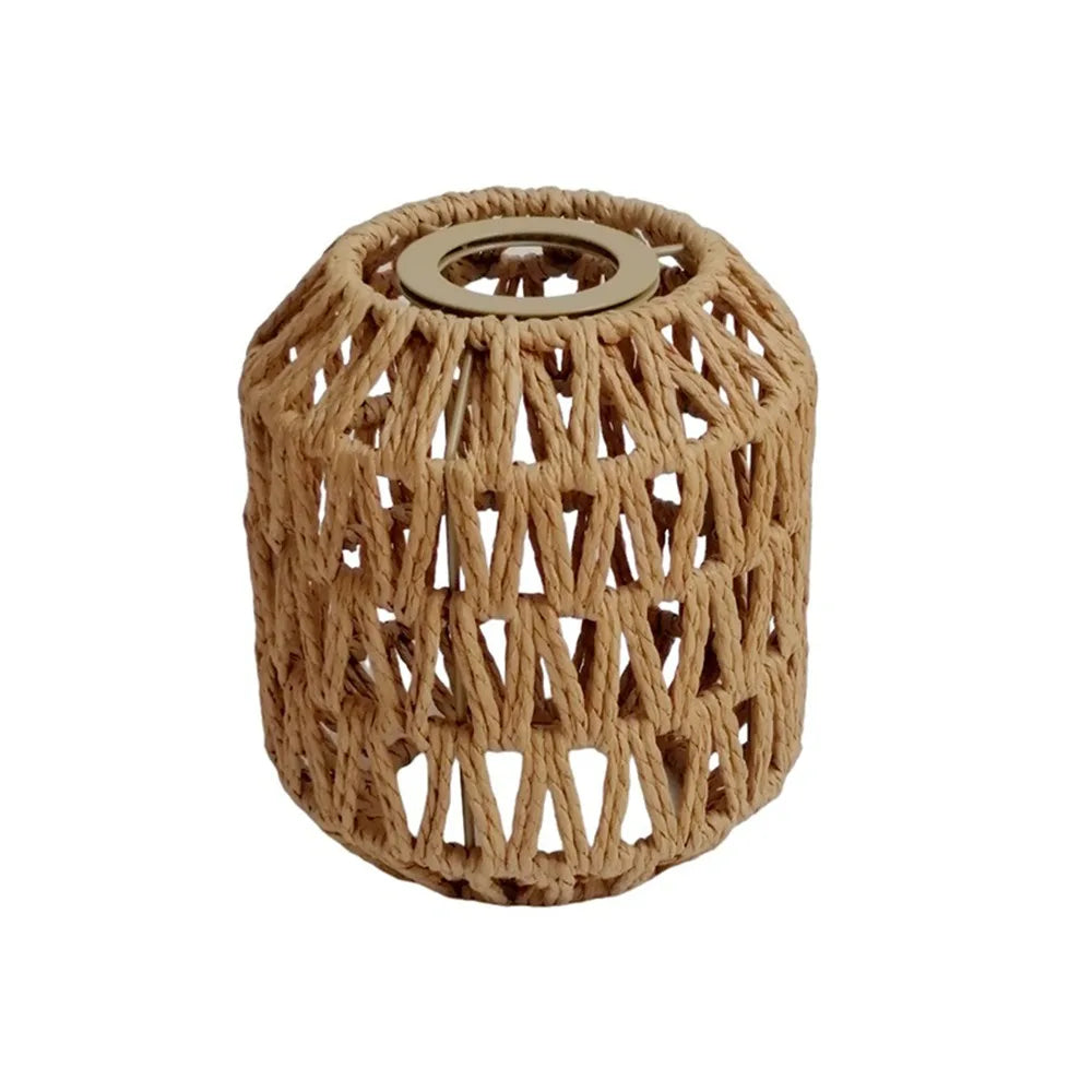 Fashion 13*15cm Pendant Lamp Shade Bohemian Style Home Decor Weave Lampshade Handwoven Light Cover
