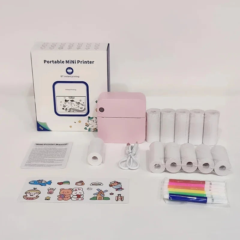 2026 TOP NEW Pocket Mini Printer with Printing Paper, Portable Thermal Printer Compatible with iOS and Android Inkless Print