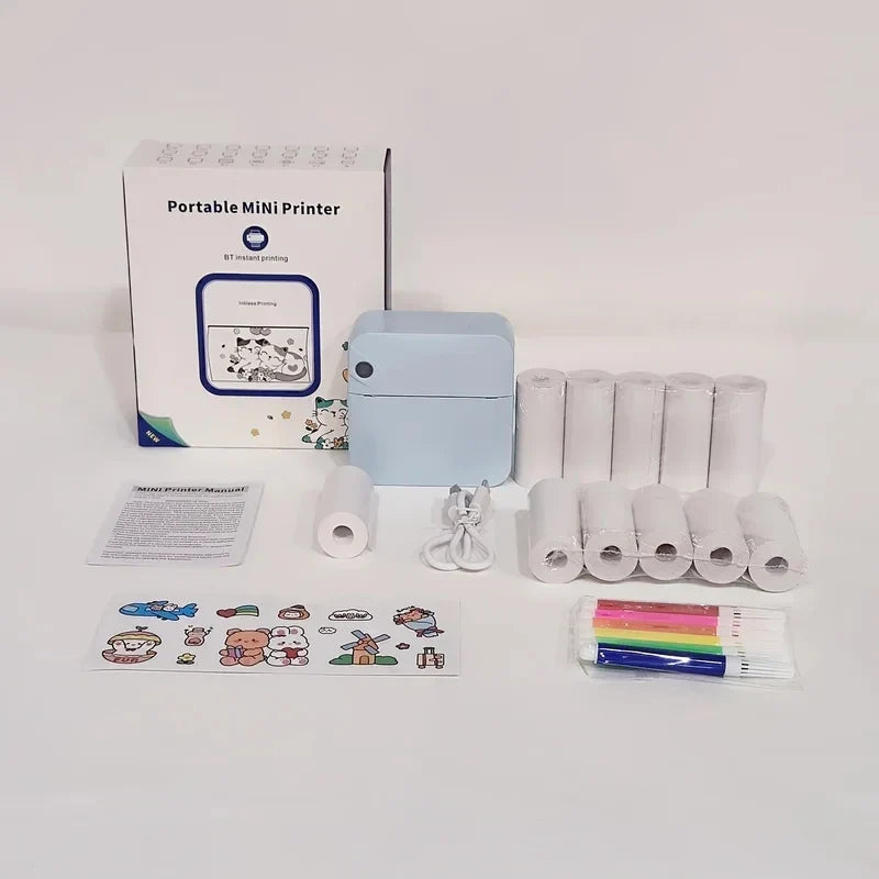 2026 TOP NEW Pocket Mini Printer with Printing Paper, Portable Thermal Printer Compatible with iOS and Android Inkless Print
