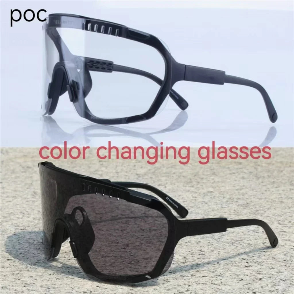 POC DEVOUR Road Bike Cycling Glasses Outdoor Windproof Riding Goggles UV400 Anti-glare Bicycle Eyewear for Men Women