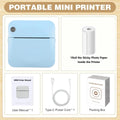2026 TOP NEW Pocket Mini Printer with Printing Paper, Portable Thermal Printer Compatible with iOS and Android Inkless Print